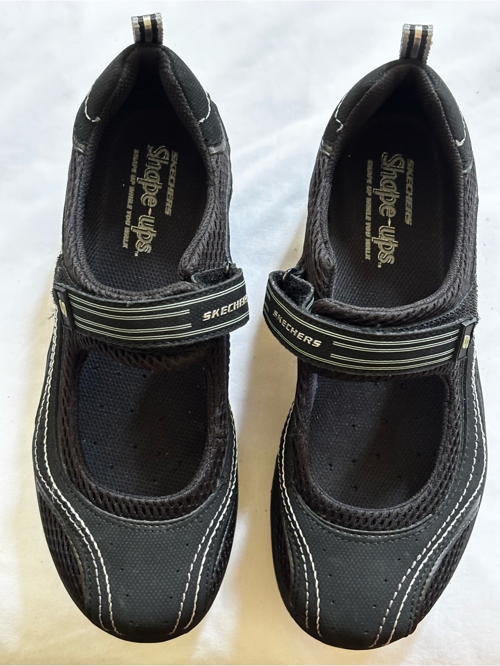 Skechers Shape Ups Black Mary Jane Sneakers. NWT